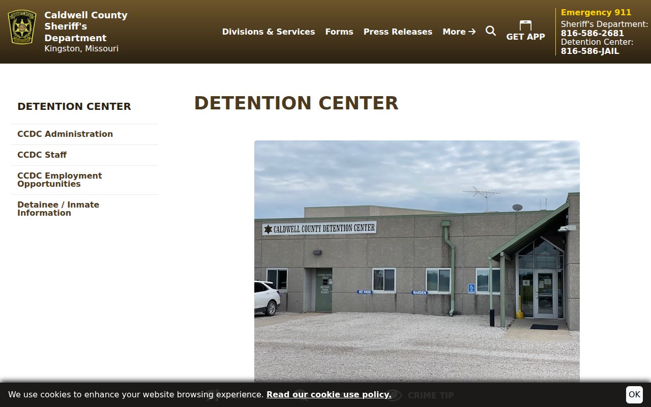 Caldwell County Detention Center arrest booking information
