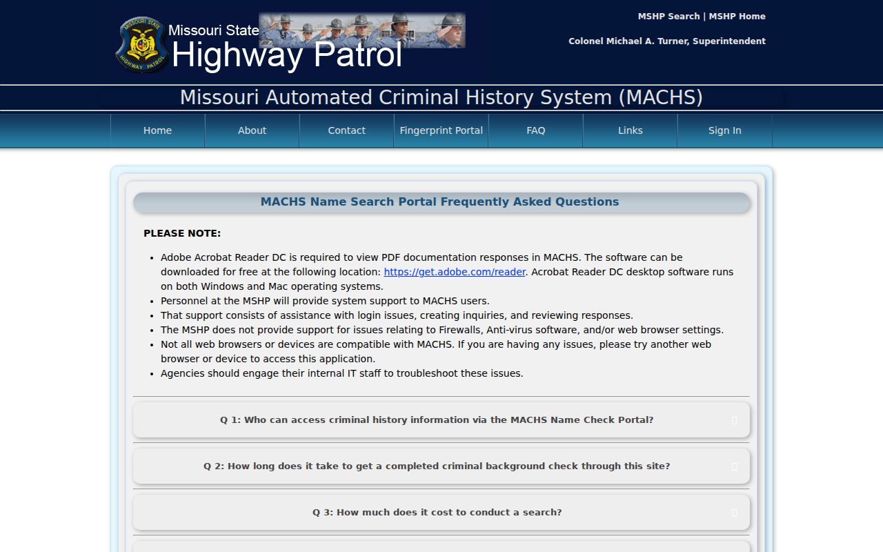 Hamilton criminal records in Caldwell County explained by the Missouri MACHS FAQ