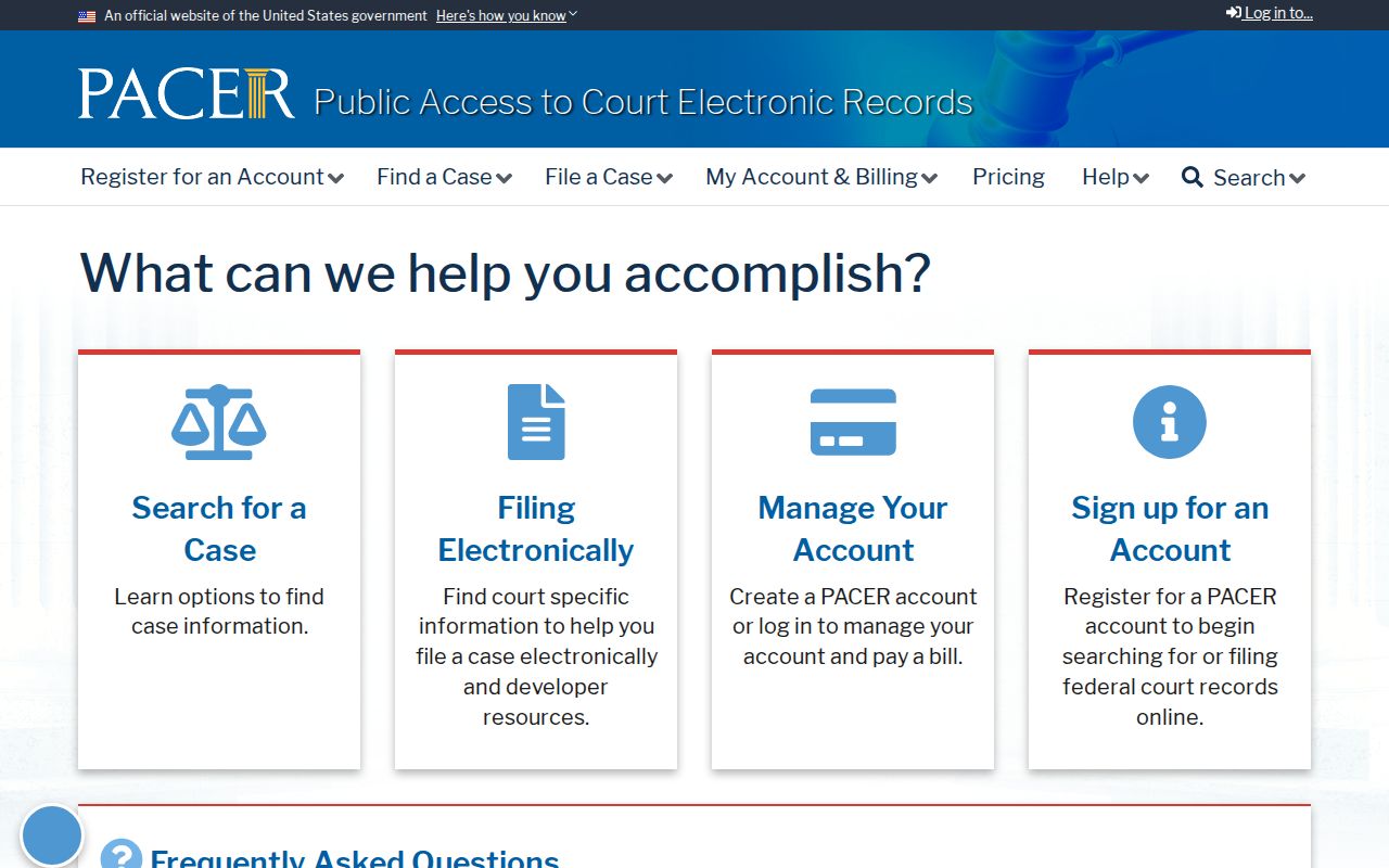 Polo criminal records source for official federal court dockets in PACER
